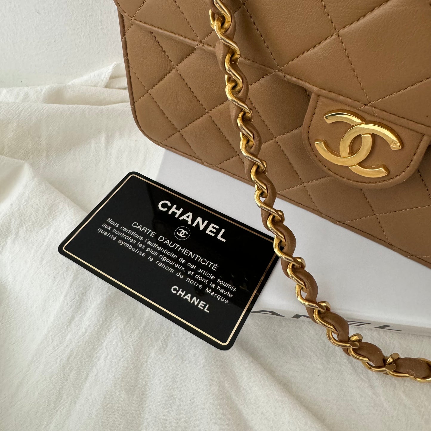 Chanel Vintage Flap Beige