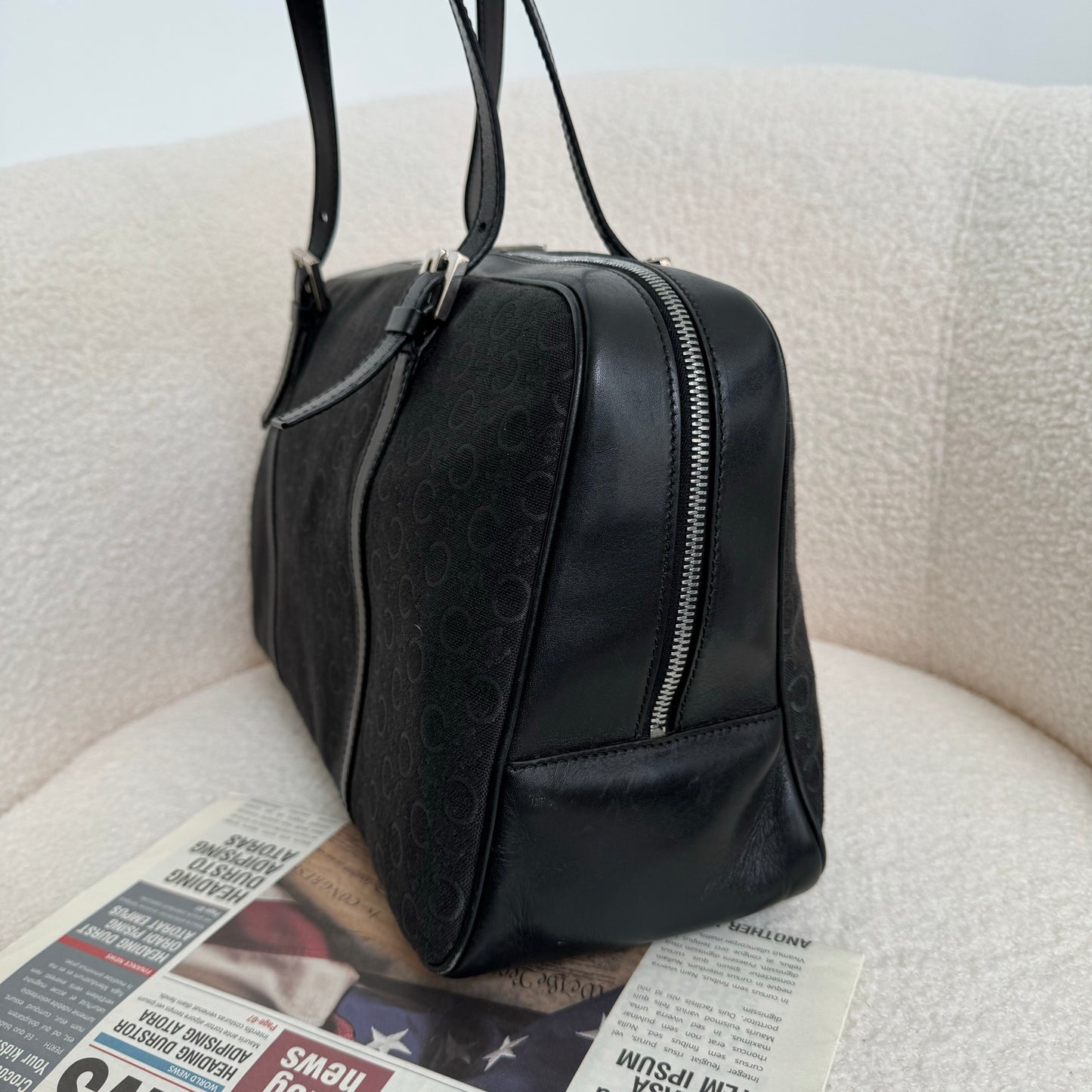 Celine Boston Black in Cloth